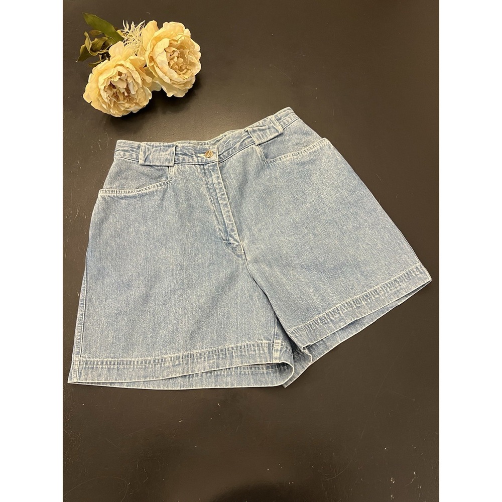 Anne Klein Denim Vintage 80s 90s Hi Rise Blue Jean Mom Shorts Sz 10 See Dets